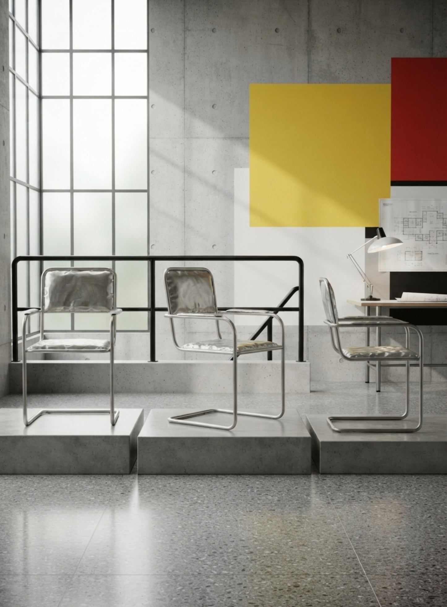Iron Chair – Sedia Design Industriale in Tubolare d'Acciaio